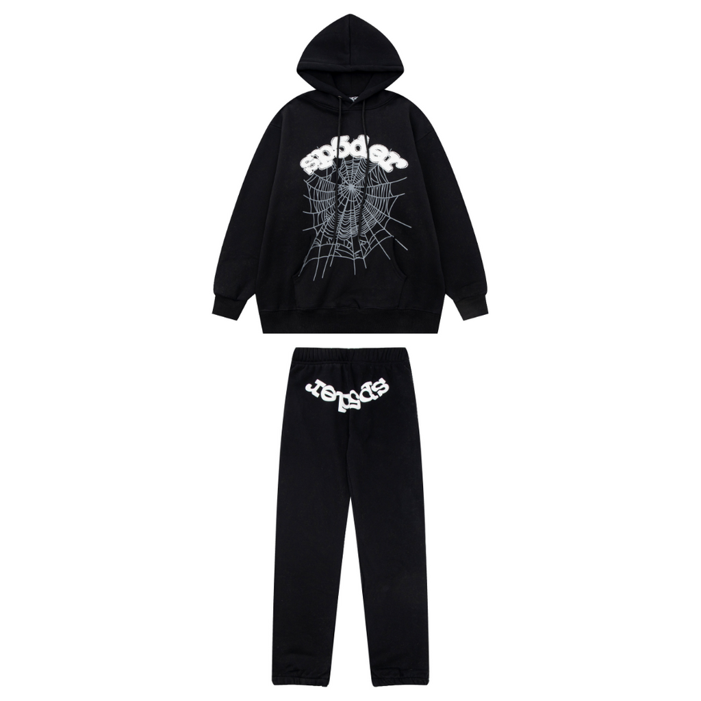 Sp5der Tracksuit Black