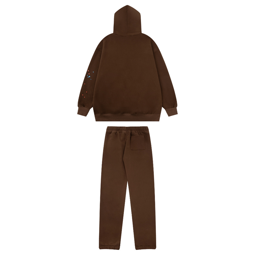 Sp5der Tracksuit Brown