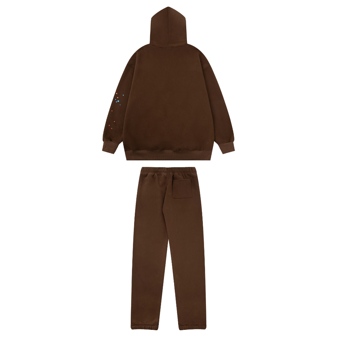Sp5der Tracksuit Brown